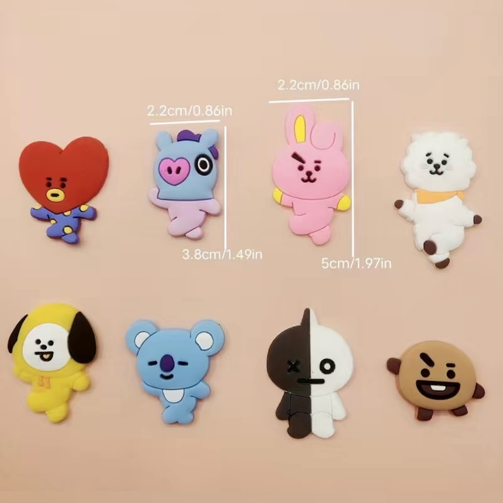 New 10 Piece BTS BT21Decorative Charms - Picture 2 of 4